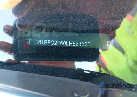 2020 Honda Civic Lx z USA, uszkodzony, nr VIN 2HGFC2F60LH523626